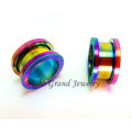 Neueste 2014 sandgestrahlt PVD Rainbow Fleisch Tunnel Plug Expander